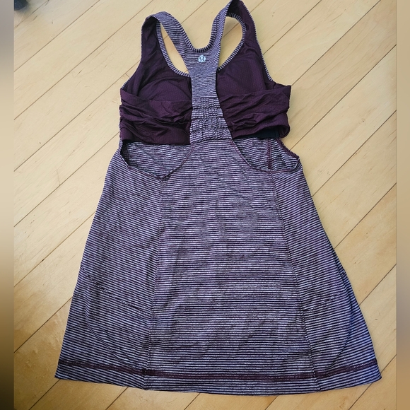 Lululemon purple stripe tank top - Picture 2 of 4